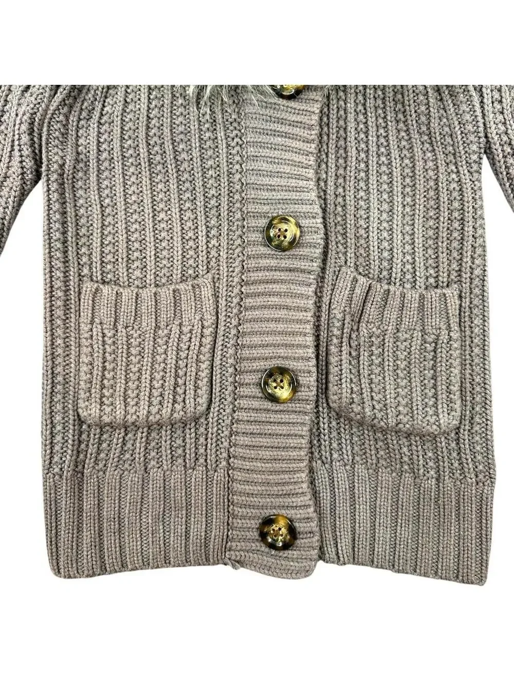 Gap Fuzzy Brown Cardigan‎ Jacket